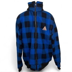 Pacific Trail Blue and Black‎ Fleece zip up Jacket Sz Medium